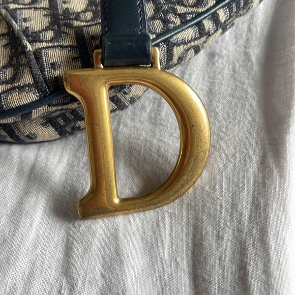 Christian Dior Oblique Blue Monogram Saddle Bag - Picture 2 of 4
